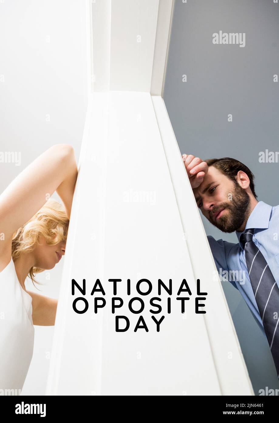 Composizione del testo nazionale di fronte giorno coppia diversa Foto Stock