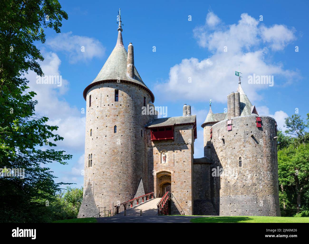 Castell Coch Castle Coch o Red Castle Tongwynlais Cardiff Galles del Sud UK GB Europe Foto Stock