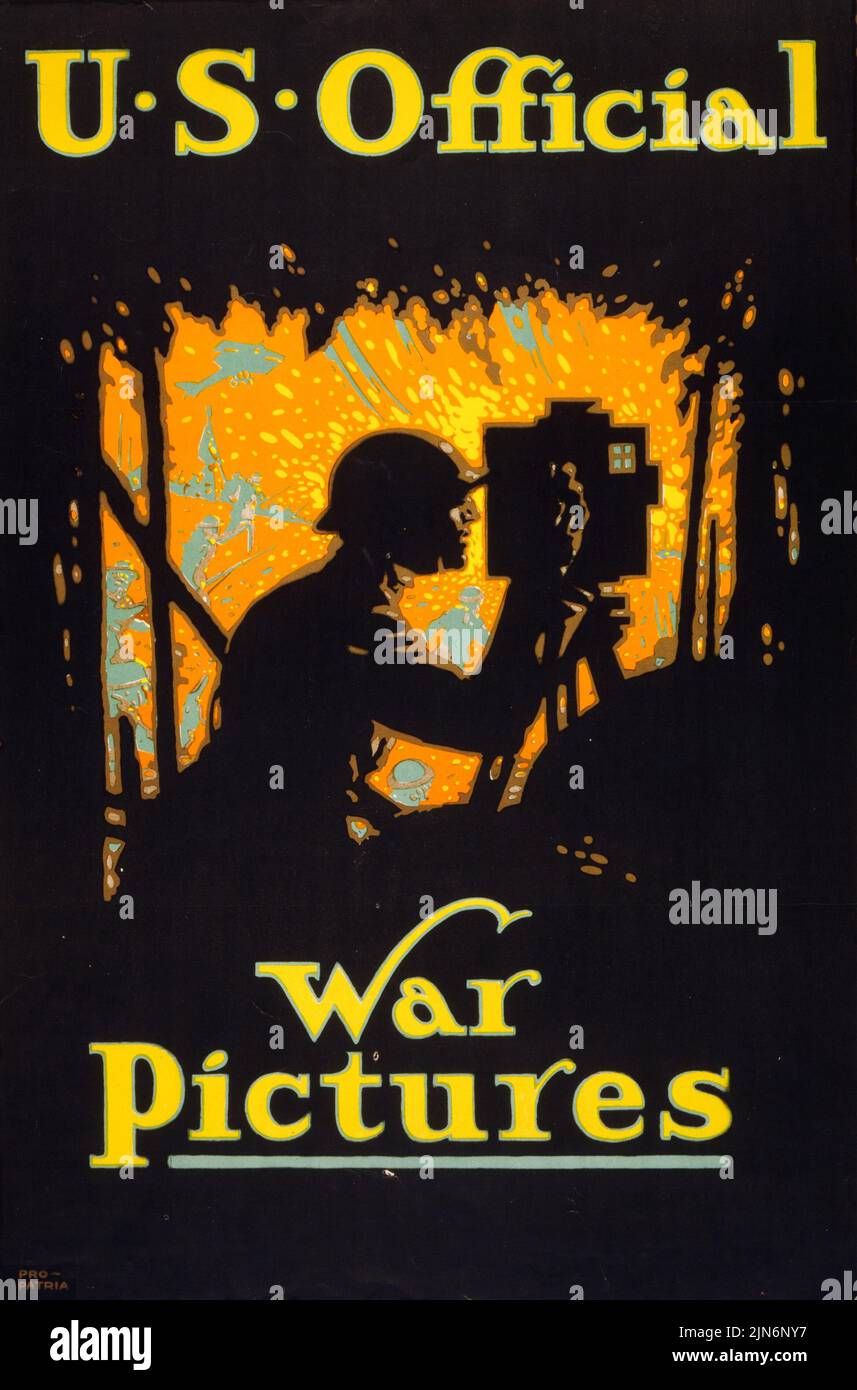 Immagini ufficiali della guerra degli Stati Uniti (1917) manifesto americano dell'era della prima guerra mondiale da Louis Fancher Foto Stock