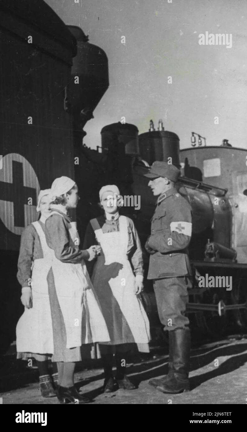 Croce Rossa - oltremare. Dicembre 01, 1939. Foto Stock