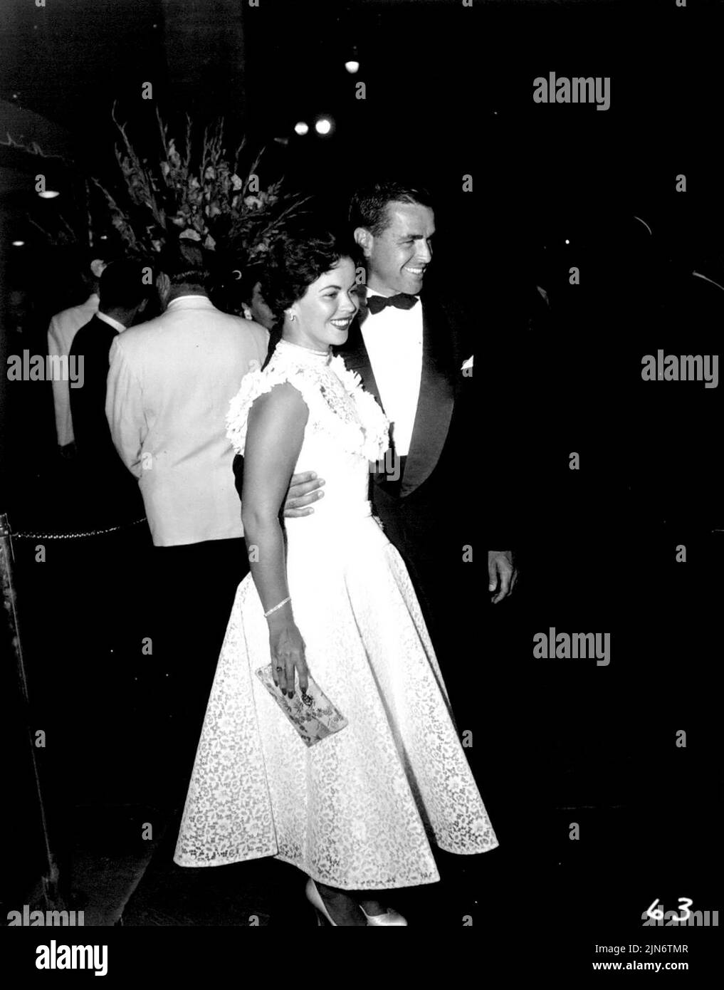 MR & Mrs Charles Black (Shirley Temple & Husband) 'Egittair' premiere. Giugno 14, 1955. Foto Stock