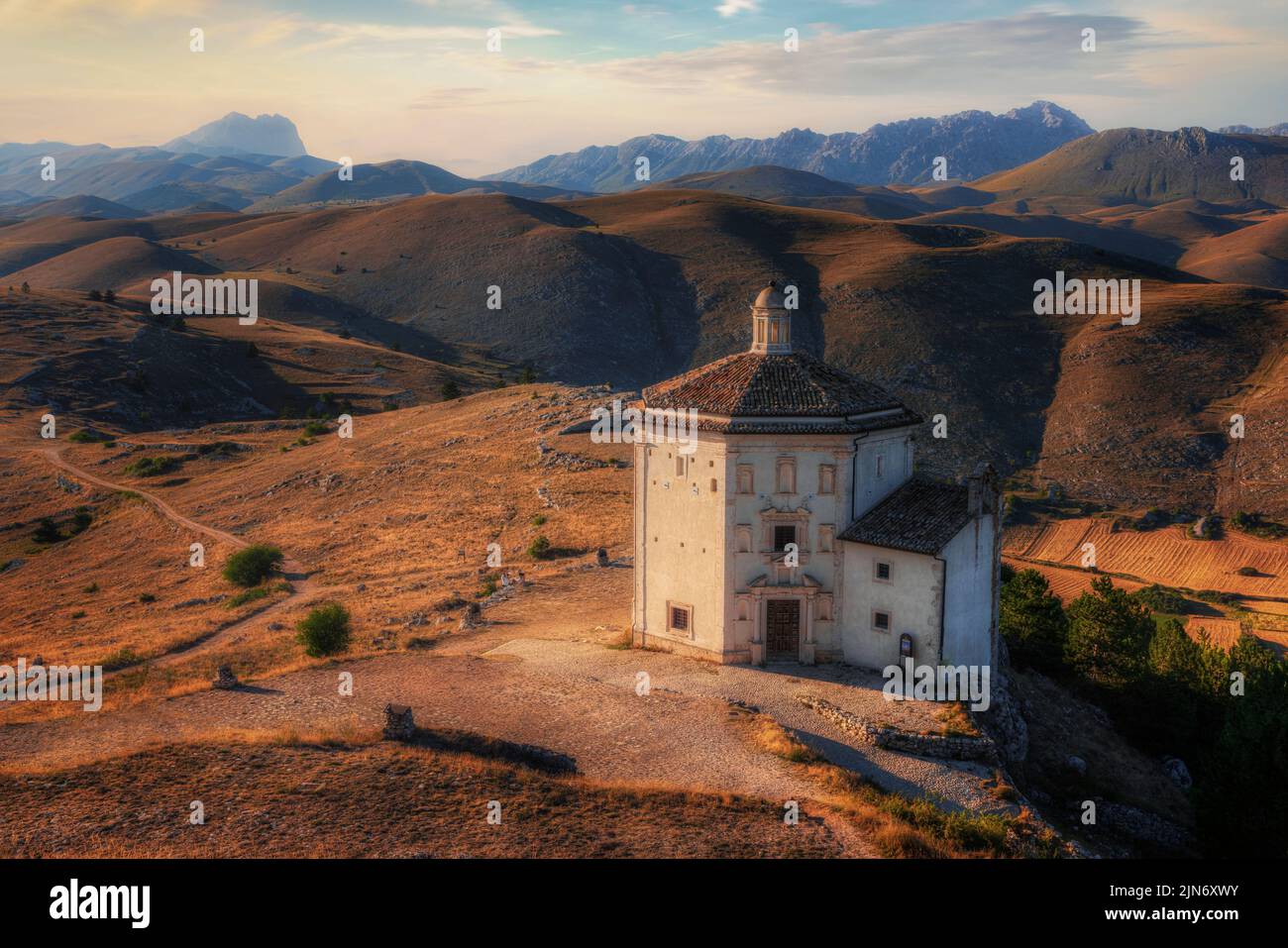 Rocca Calascio, l'Aquila, Abruzzo, Italia Foto Stock
