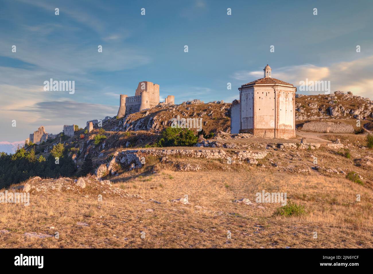 Rocca Calascio, l'Aquila, Abruzzo, Italia Foto Stock