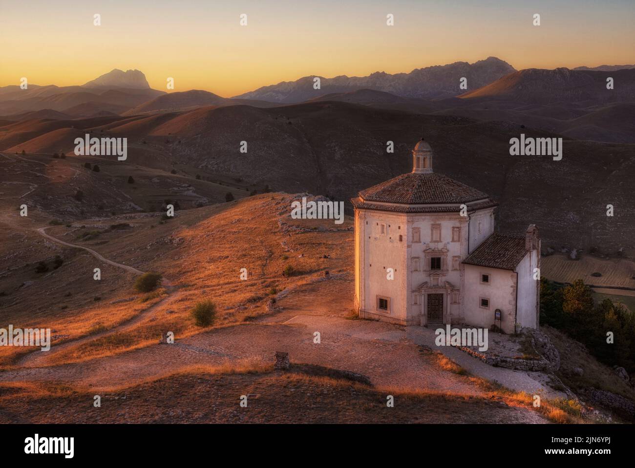 Rocca Calascio, l'Aquila, Abruzzo, Italia Foto Stock