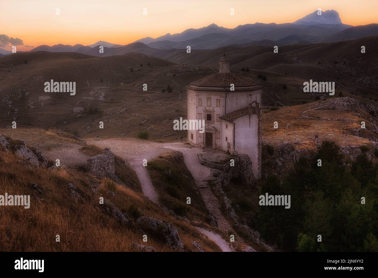 Rocca Calascio, l'Aquila, Abruzzo, Italia Foto Stock