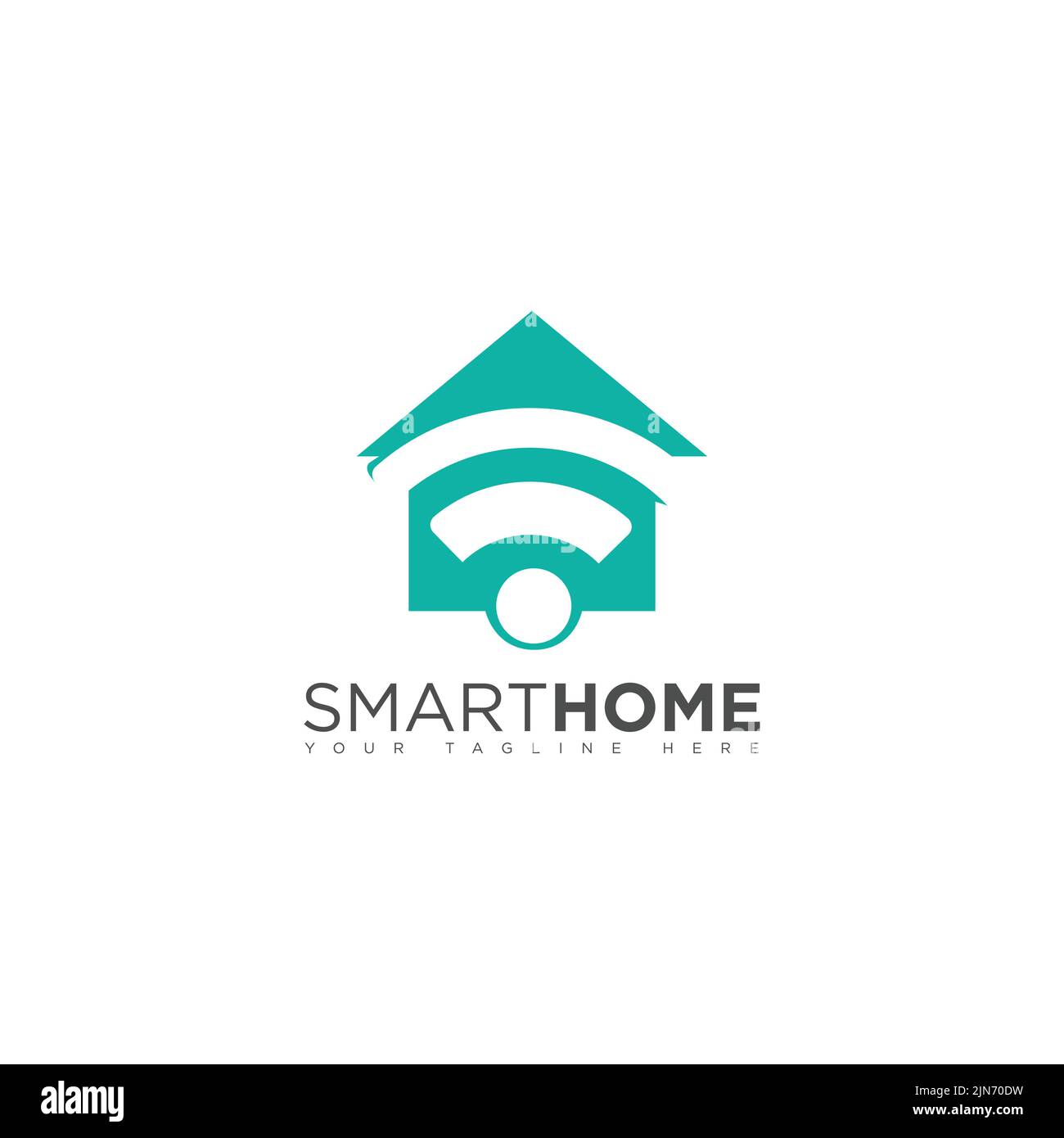 Modello di design con logo Smart House. Semplice illustrazione degli elementi. Può essere utilizzato per Web e dispositivi mobili. Illustrazione Vettoriale