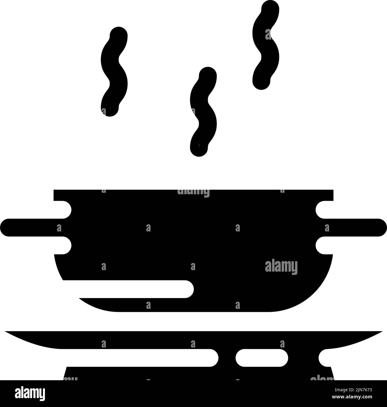 illustrazione del vettore dell'icona del glifo della zuppa di cavolo Illustrazione Vettoriale