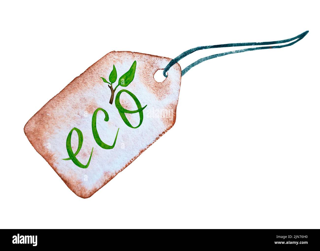 Etichetta con logo ecologico per prodotti biologici ed ecologici. Il concetto di uno stile di vita sano. Foto Stock