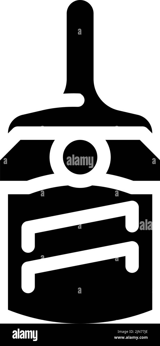 strumento di taglio cavolo glifo icona vettore illustrazione Illustrazione Vettoriale
