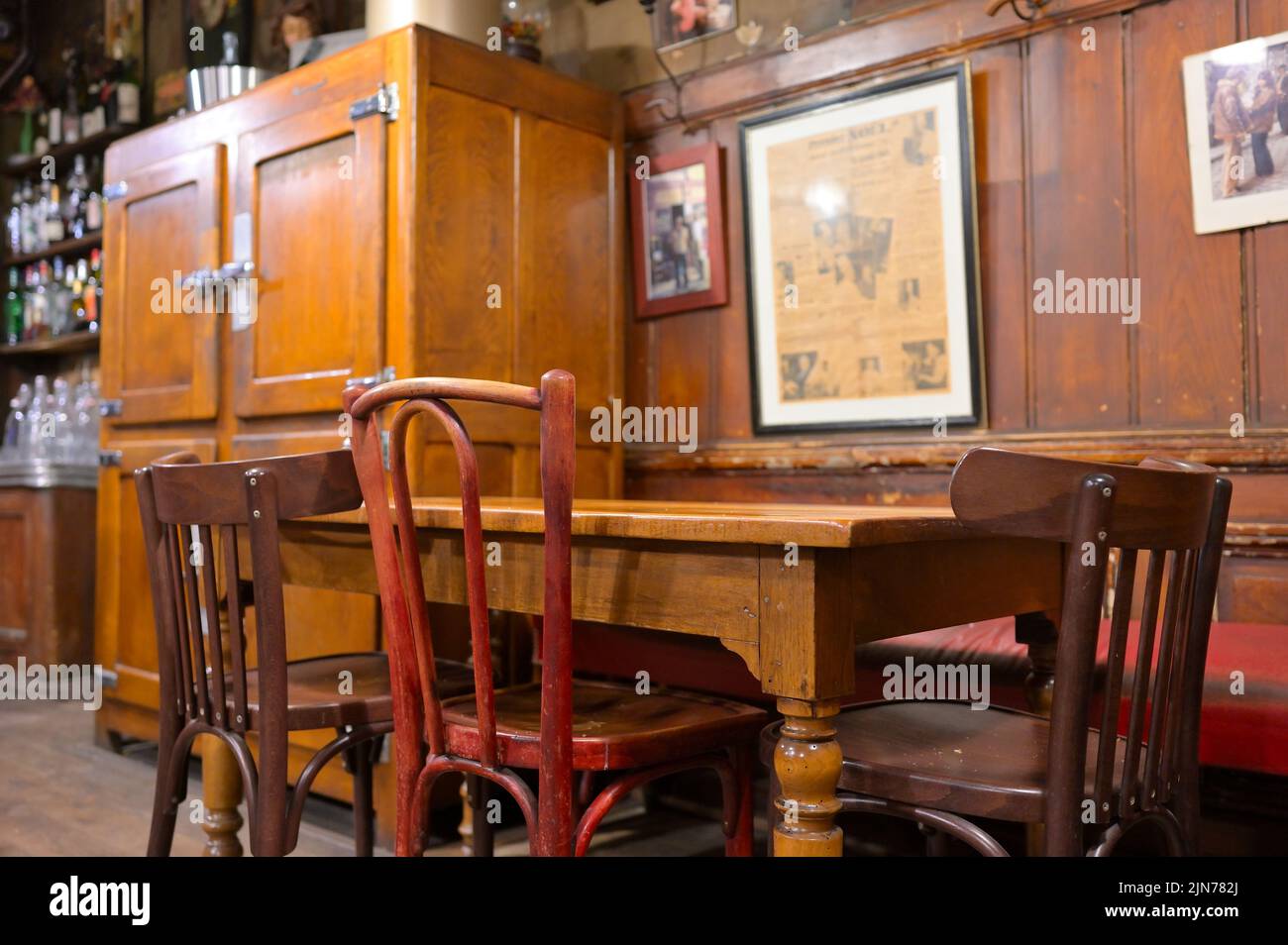 Comptoir Chez Abel - il più antico ristorante certificato Bouchon in città, Lione FR Foto Stock