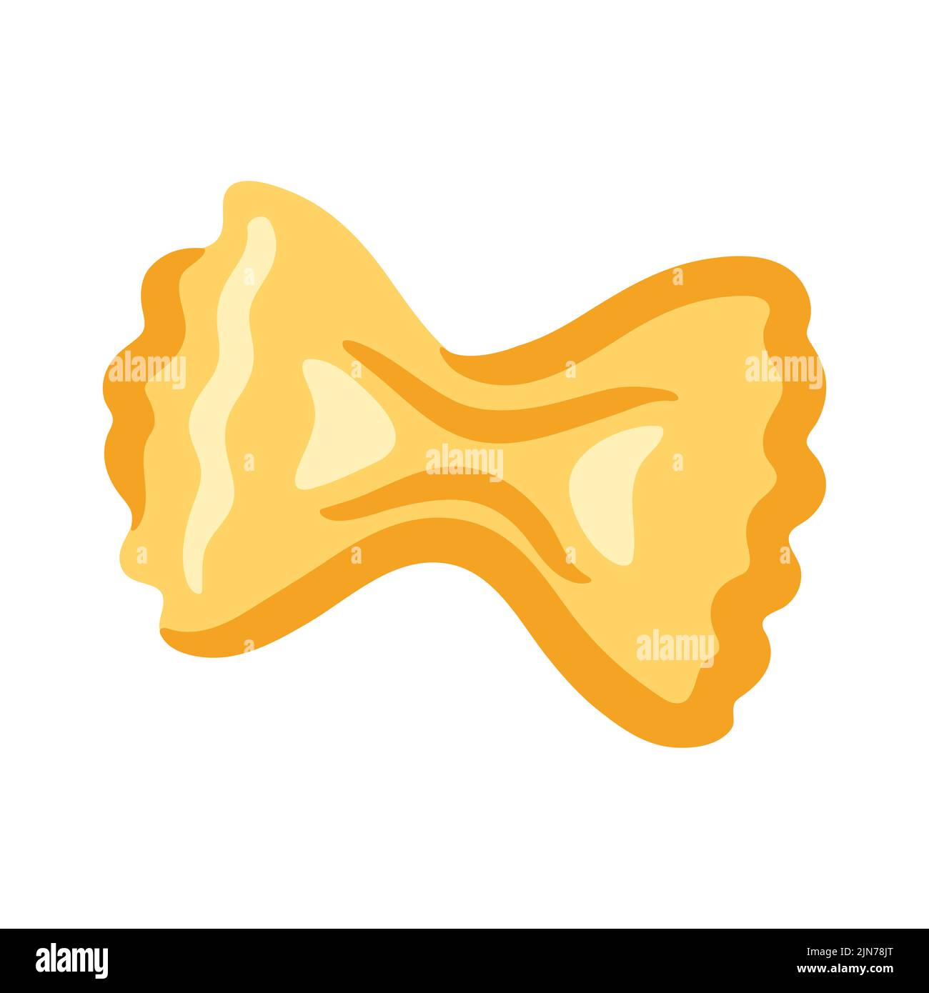 Illustrazione di farfalle di pasta italiana. Immagine culinaria per menu e ristoranti. Illustrazione Vettoriale