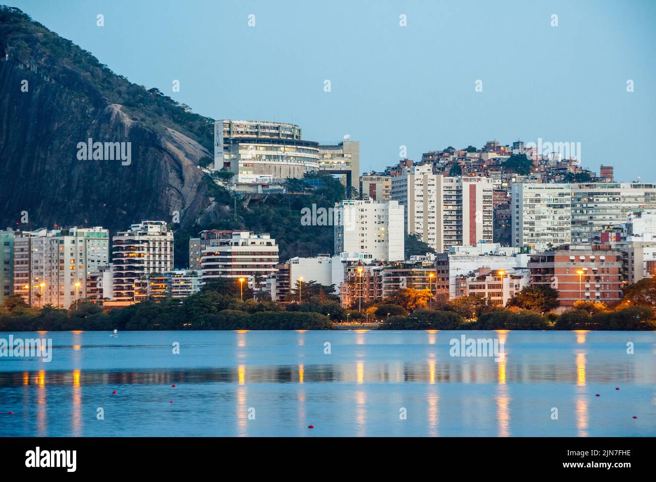 Rodrigo de Freitas Lago rio de janeiro Foto Stock