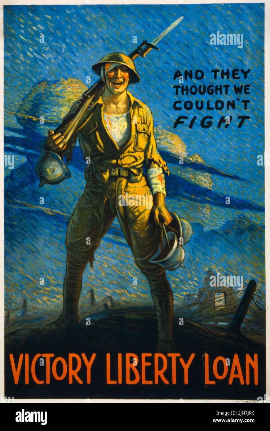 E pensarono che non potevamo combattere – Victory Liberty Loan (1919), il manifesto americano della prima Guerra Mondiale di Victor Clyde Forsythe Foto Stock