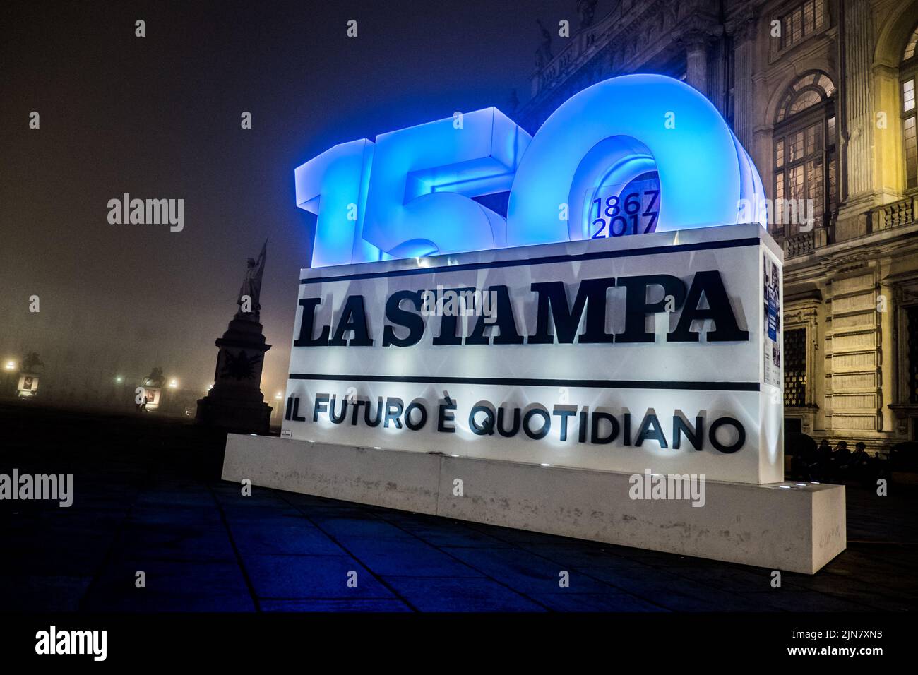 Celebrazione per i 150 anni del giornale 'la Stampa' Foto Stock