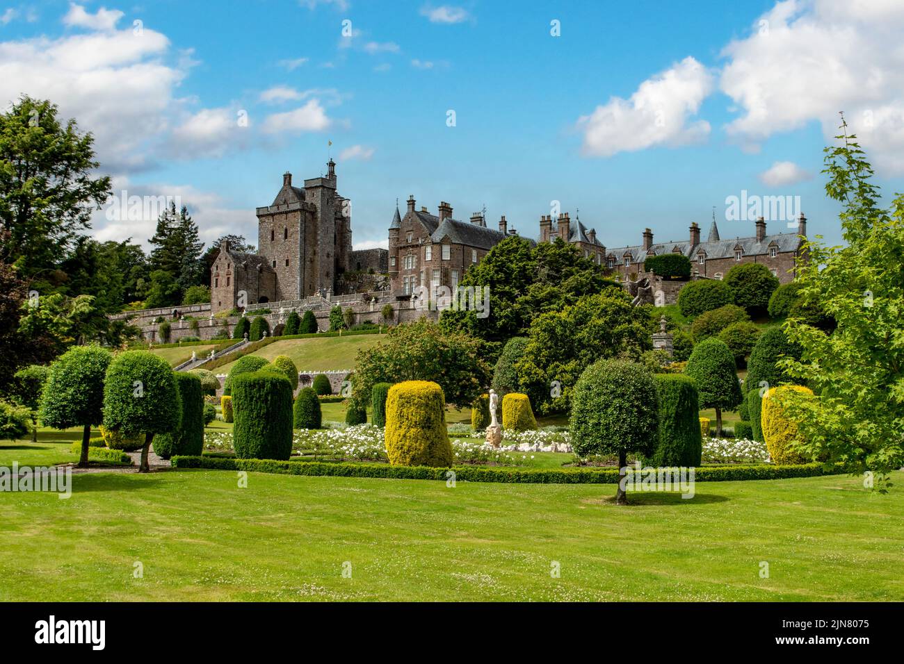 Drummond Castle and Gardens, Crieff, Perthshire, Scozia Foto Stock
