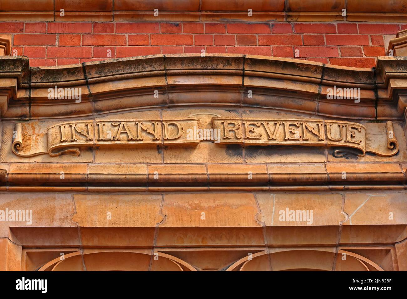 Inland Revenue Office, Warrington, ex County Court e Inland Revenue Building all'incrocio di Winmarleigh Street, Cheshire, England, WA1 1AG Foto Stock