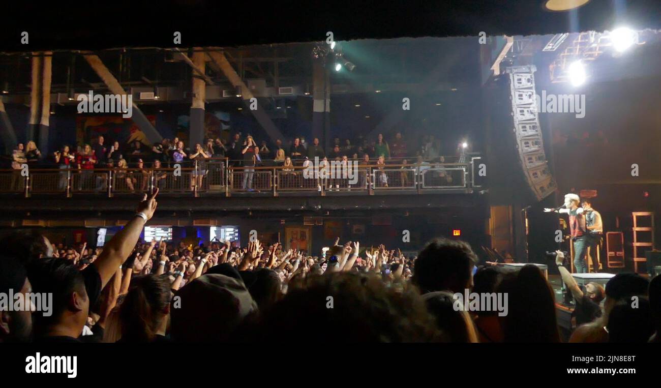 Anaheim, California, Stati Uniti d'America 6th agosto 2022 il cantante/musicista Deryck Whibley e Sum 41 suonano per colpa del Canada Tour alla House of Blues il 6 agosto 2022 ad Anaheim, California, Stati Uniti. Foto di Barry King/Alamy Stock Foto Foto Stock