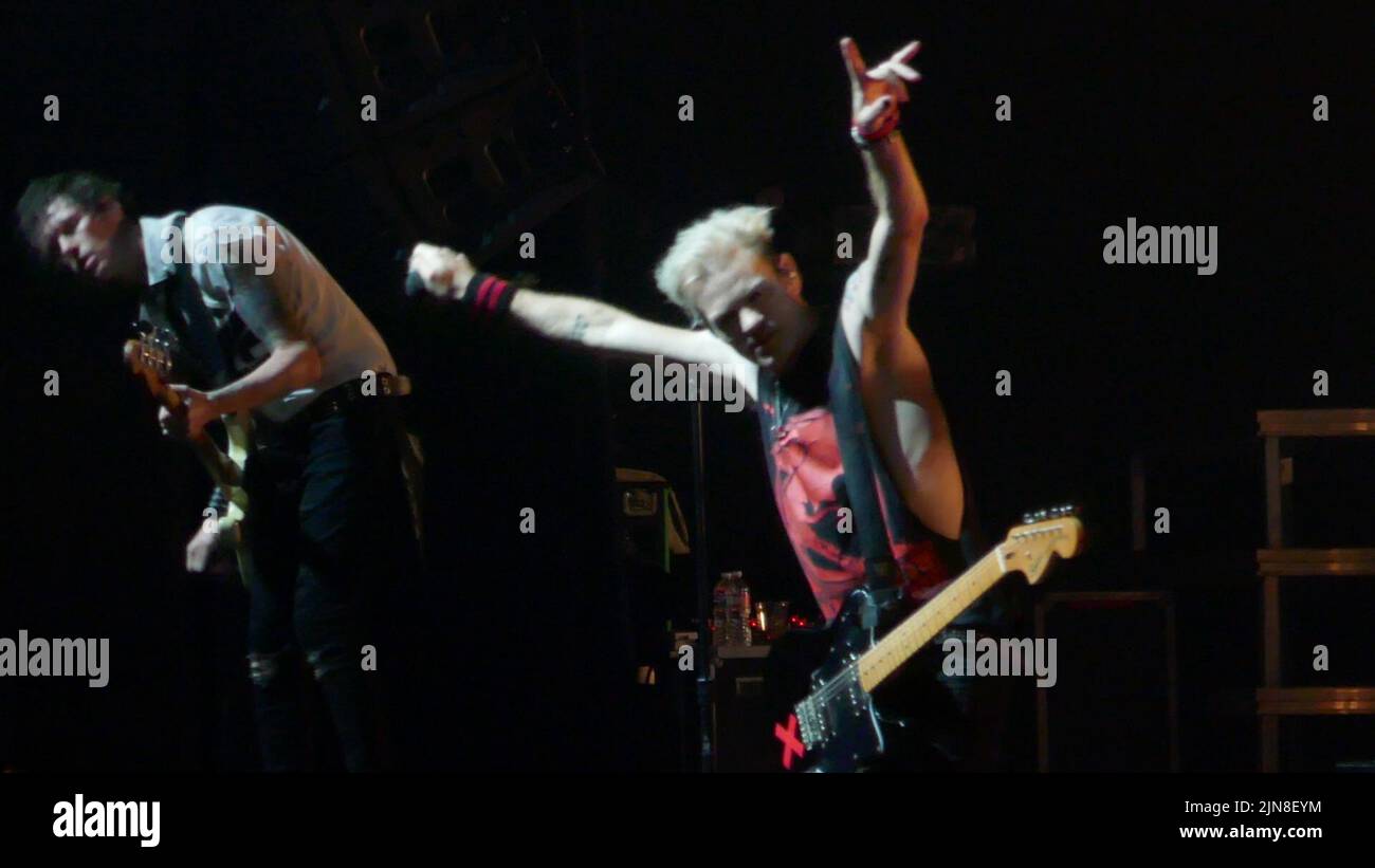 Anaheim, California, Stati Uniti d'America 6th agosto 2022 il cantante/musicista Deryck Whibley e Sum 41 suonano per colpa del Canada Tour alla House of Blues il 6 agosto 2022 ad Anaheim, California, Stati Uniti. Foto di Barry King/Alamy Stock Foto Foto Stock