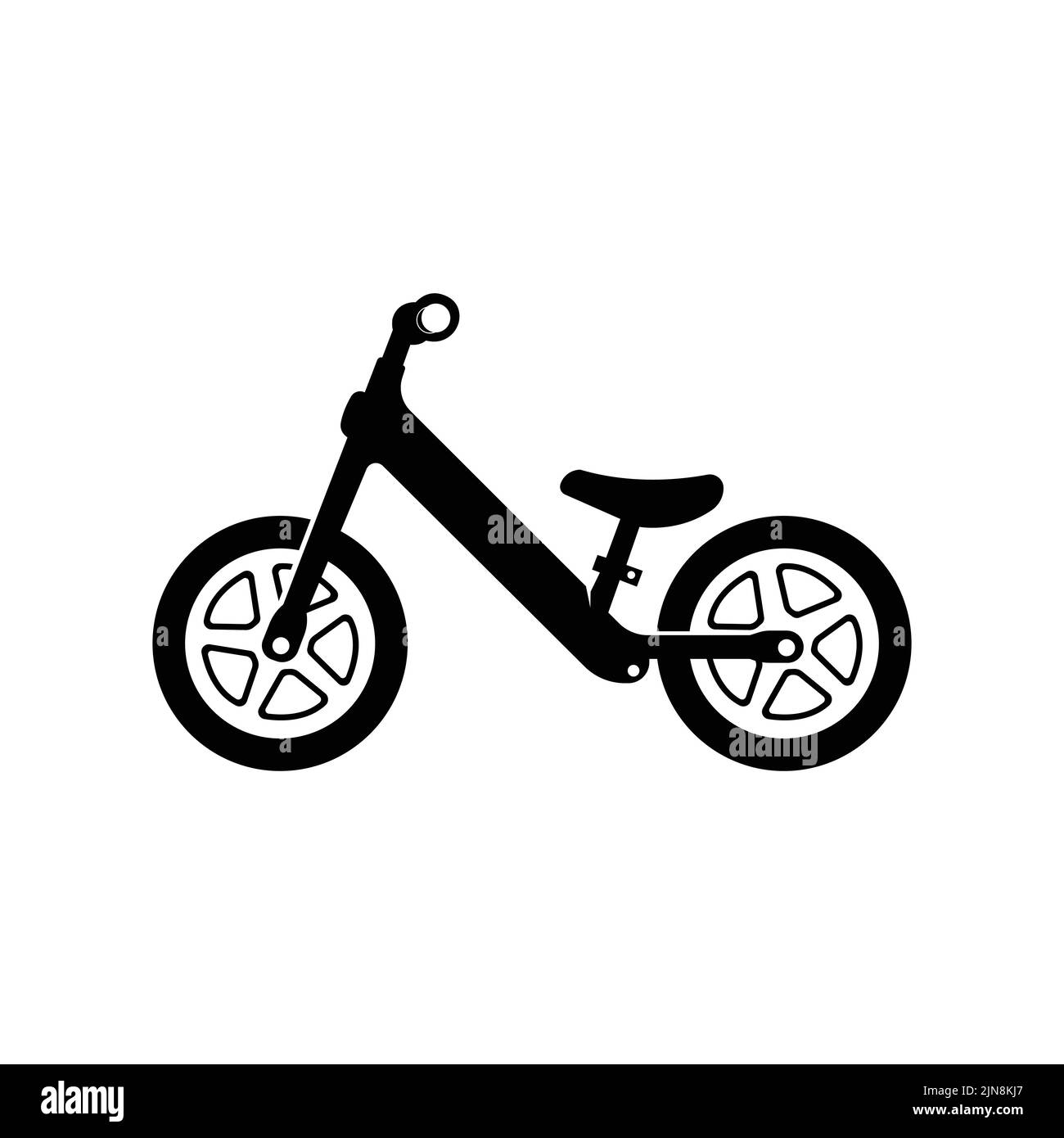 Bike Logo Icon Vector, veicolo per sport, corse, casual, discesa, modello retrò Illustrazione Vettoriale