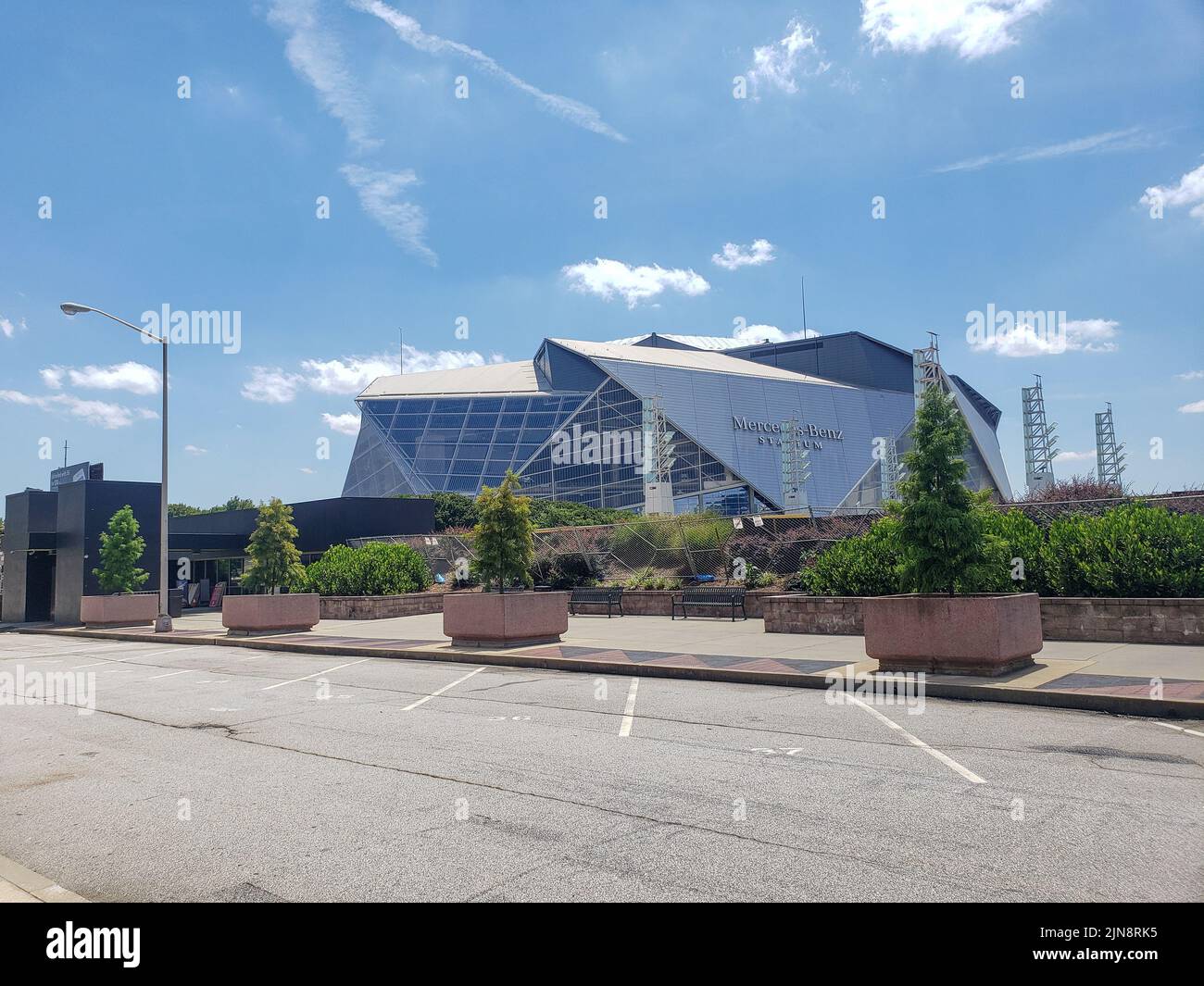 Il Mercedes Benz Stadium di Atlanta, Georgia Foto Stock