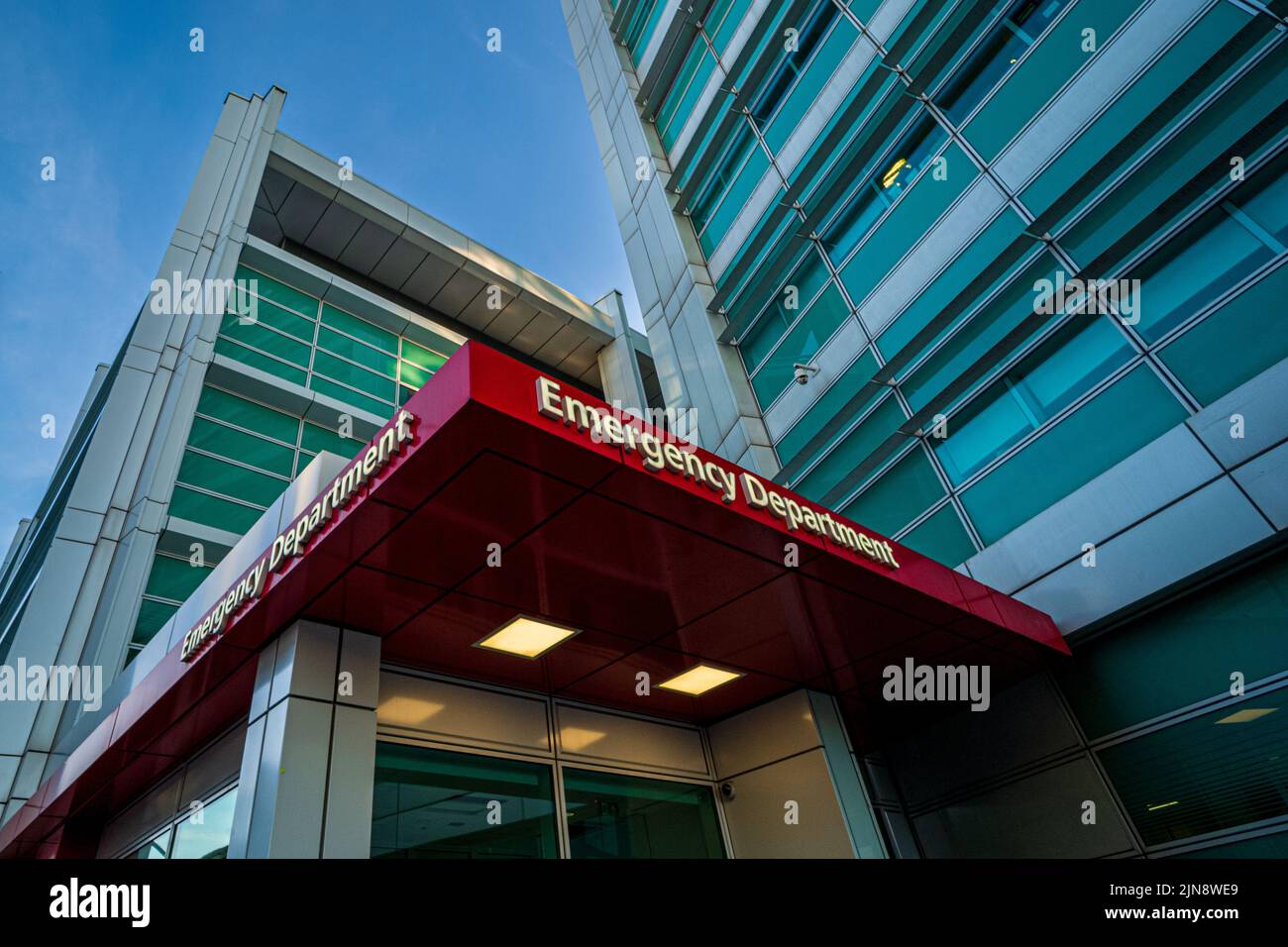 Reparto di emergenza a&e dell'ospedale - Reparto Di Emergenza E Incidenti presso un ospedale del Regno Unito Foto Stock