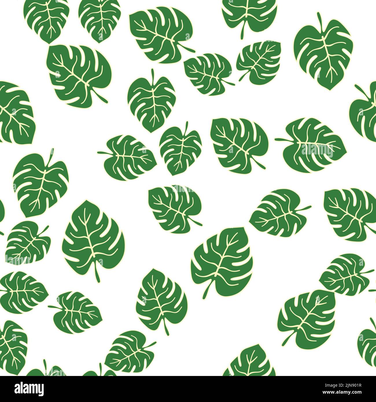 Autunno foglie sfondo colore verde Illustrazione Vettoriale