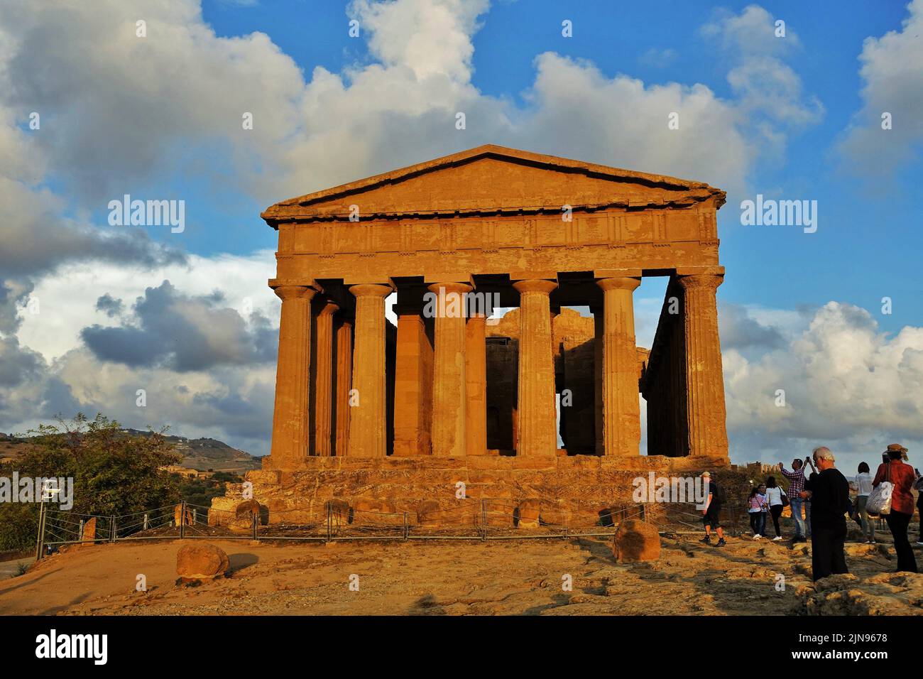 Tempio della Concordia, Valle dei Templi, Agrigento, Sicilia, Italia, Europa Foto Stock