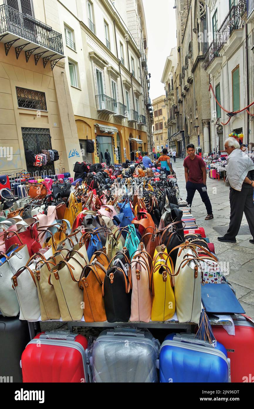 Borsa mercato, Palermo, Sicilia, Italia, Europa Foto Stock
