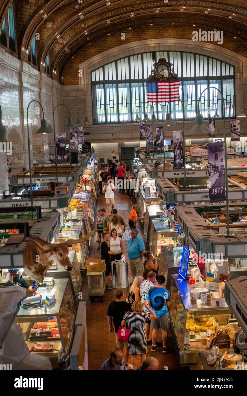 West Side Market il più antico mercato pubblico di Cleveland Foto Stock