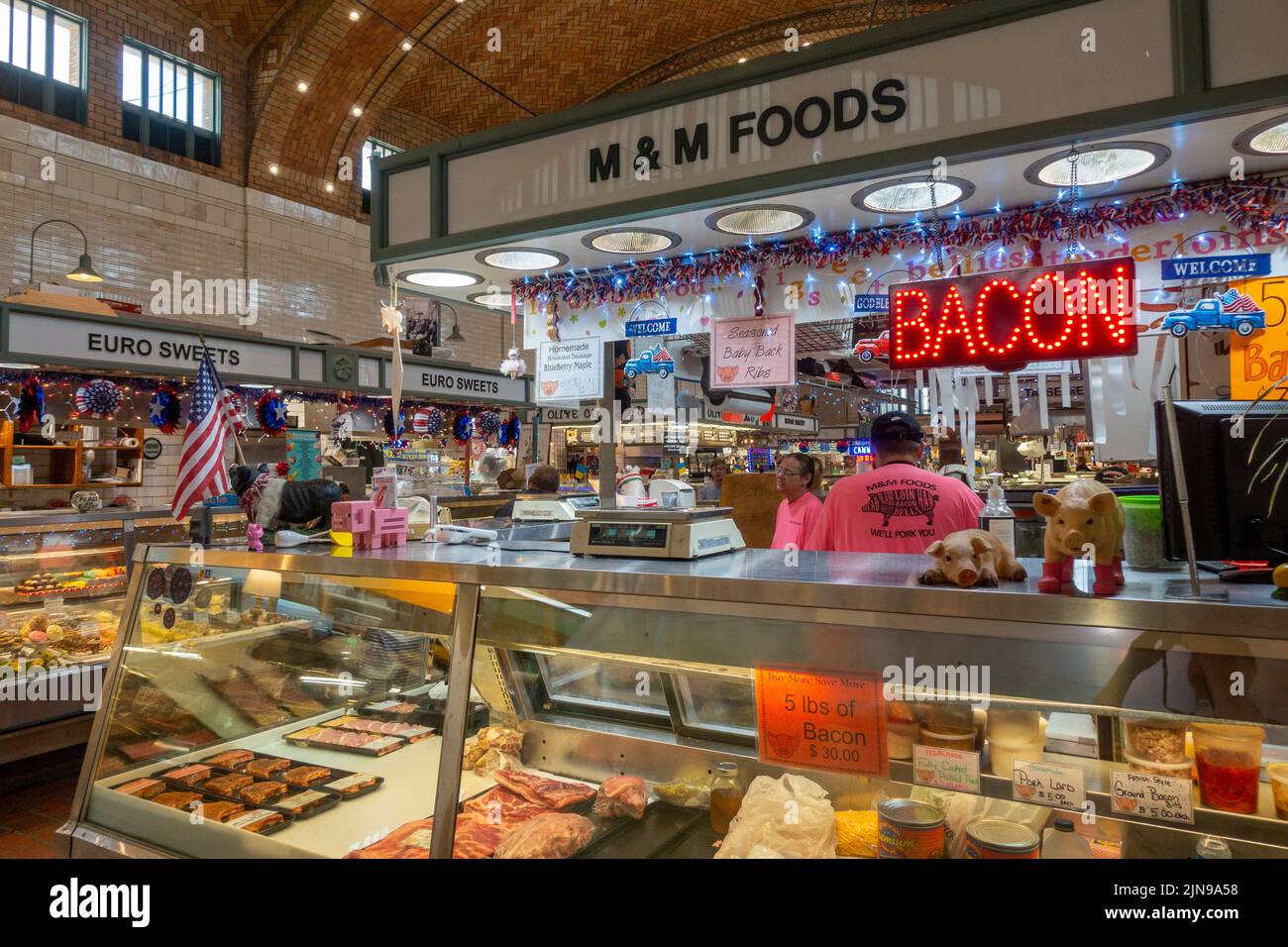 West Side Market il più antico mercato pubblico di Cleveland Foto Stock