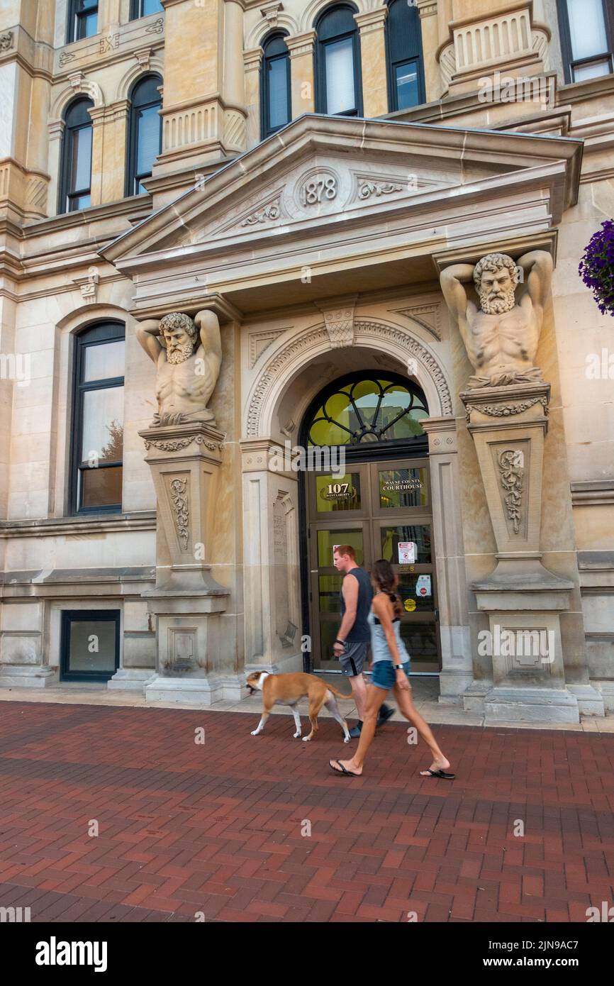 Wayne County Courthouse nel centro di Wooster, Ohio Foto Stock