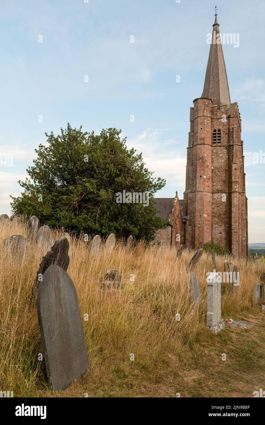 Chiesa di Hatherleigh, a Devon, Regno Unito. Sera. Foto Stock