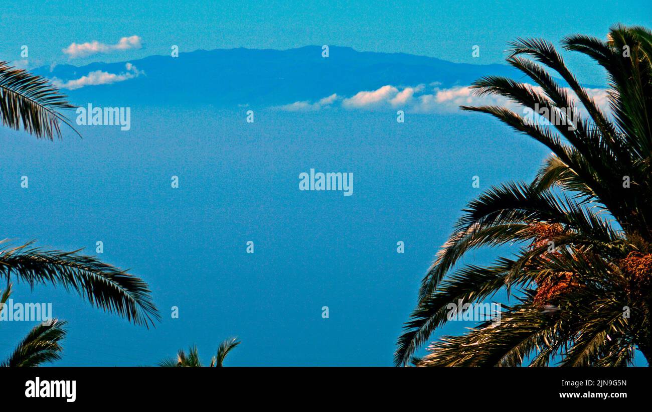 Isola di El Hierro da Las Hayas, la Gomera, Isole Canarie, Spagna, 2018-11-29 12:31 00. Foto Stock