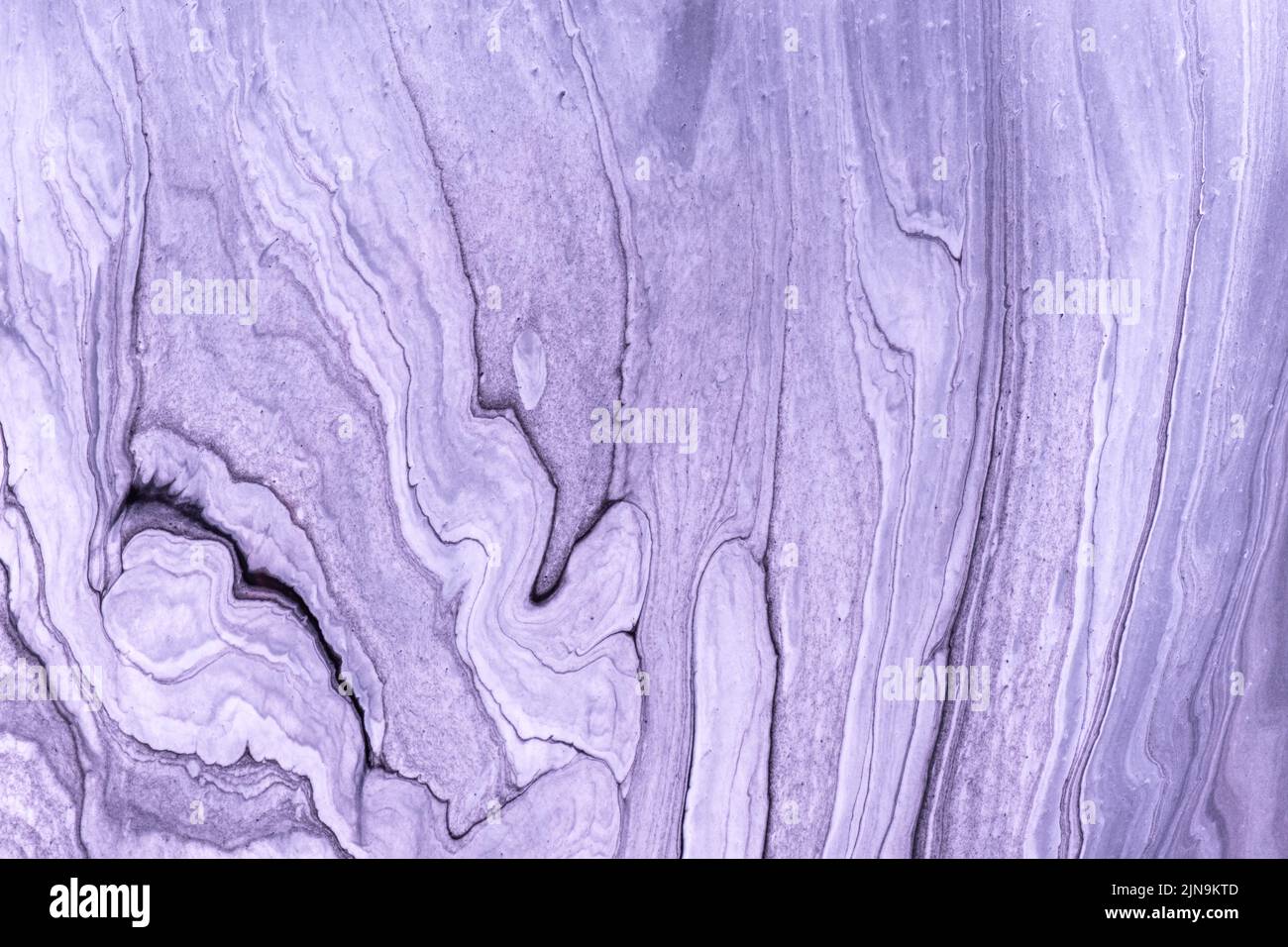Astratto fluido arte sfondo chiaro viola e viola colori. Marmo liquido. Pittura acrilica su tela con sfumatura lilla. Sfondo acquerello con Foto Stock