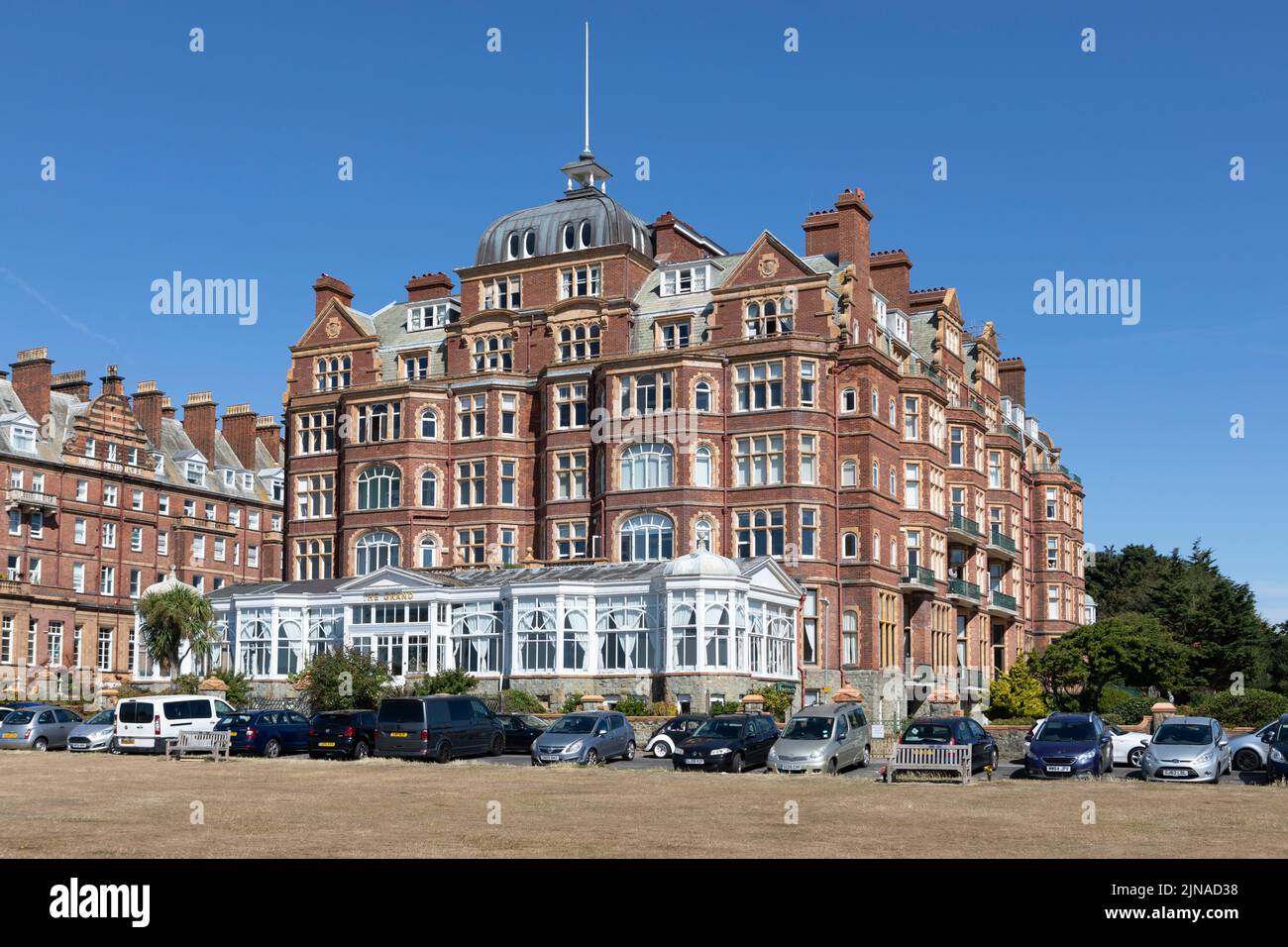 Il Grand Hotel on the Leas, Folkestone, Kent. Foto Stock