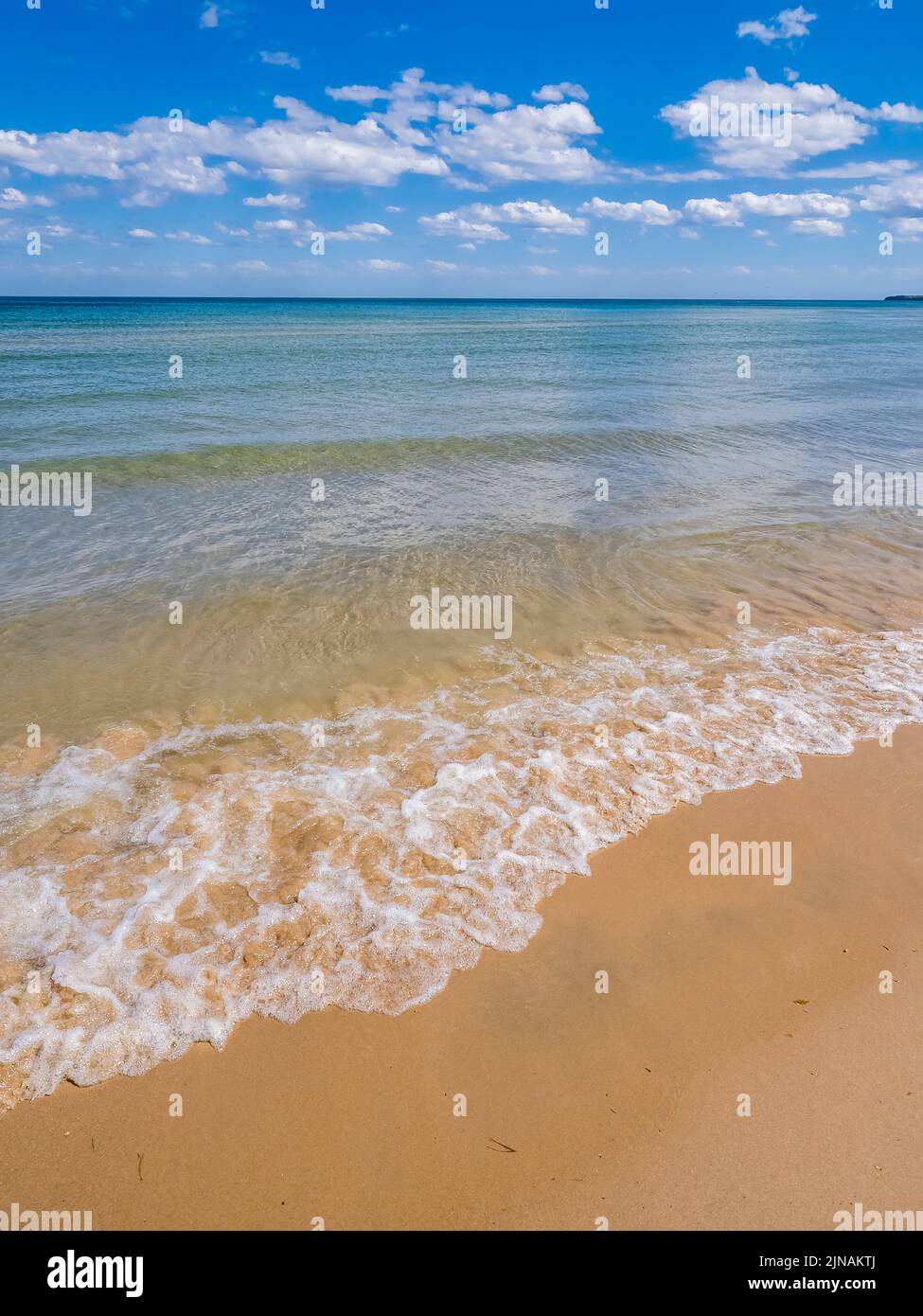 Spiaggia costiera sul lago Michigan a Jacksonport nella Door County Wisconsin USA Foto Stock