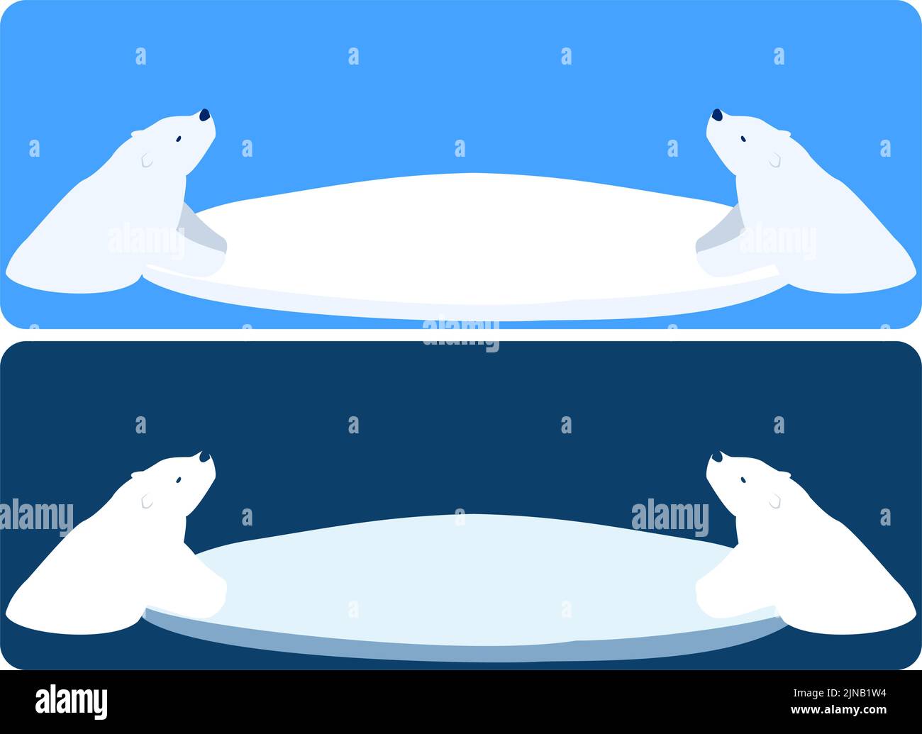 Deriva ghiaccio e orsetto polare Illustrazione Vettoriale