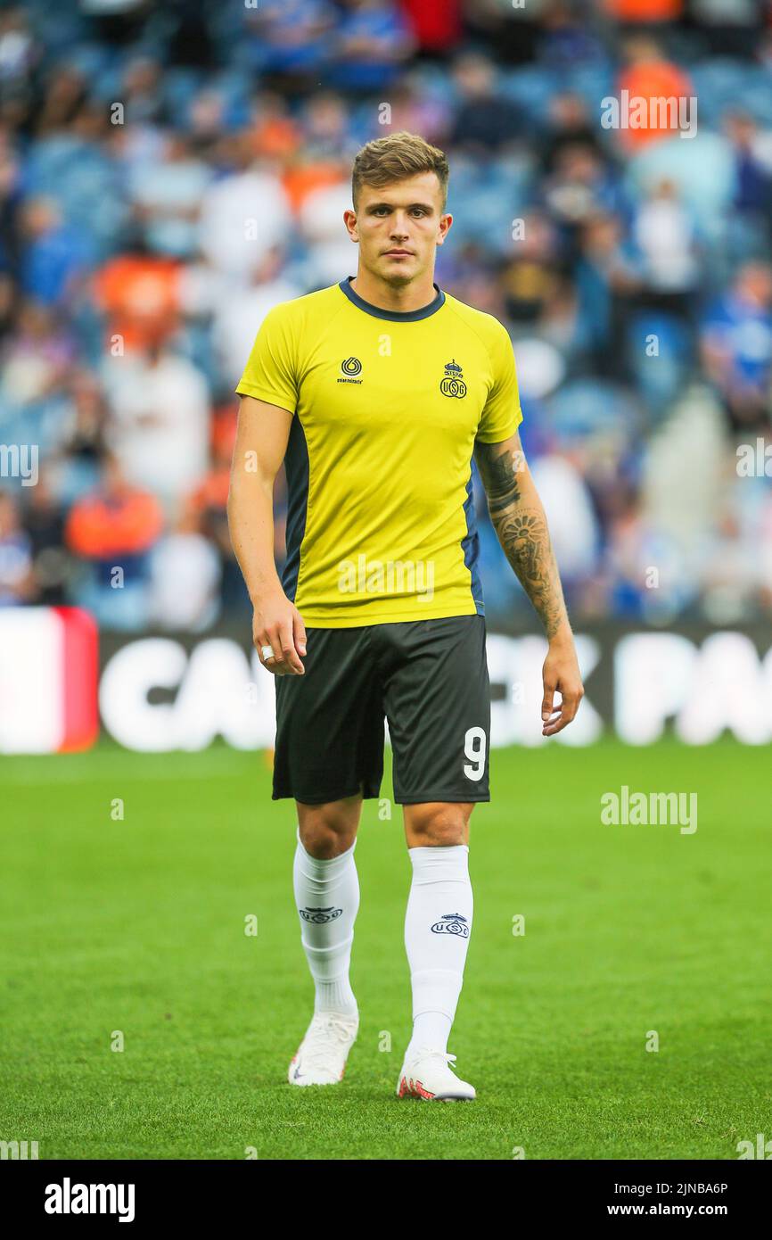 Dennis Eckert, calciatore professionista, gioca per Union Saint-Gilloise, una squadra di calcio belga. Foto Stock