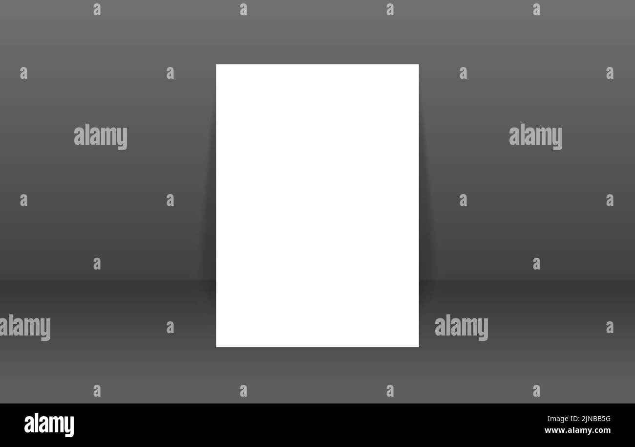 A4 Poster Mockup con sfondo realistico Dark background Branding Template Illustrazione Vettoriale
