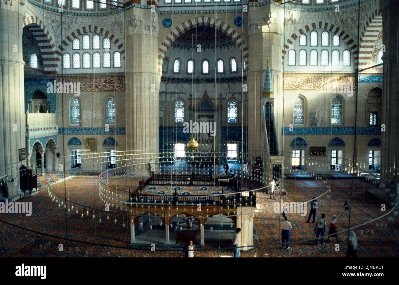 Edirne Turchia Selimiye Moschea interno Foto Stock
