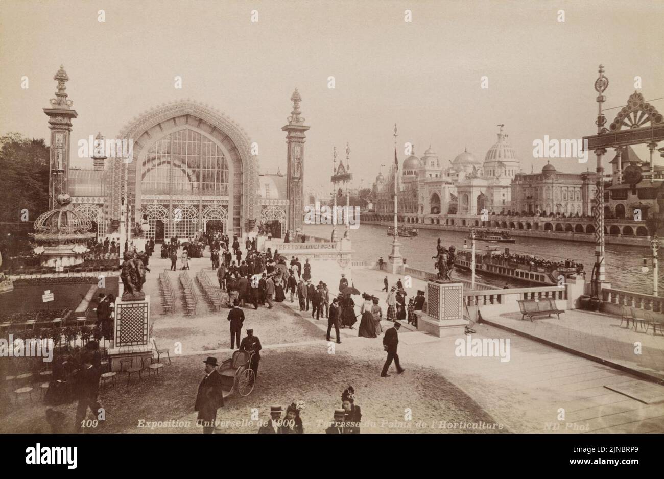 Terrasse du Palais de l'orticoltura Foto Stock