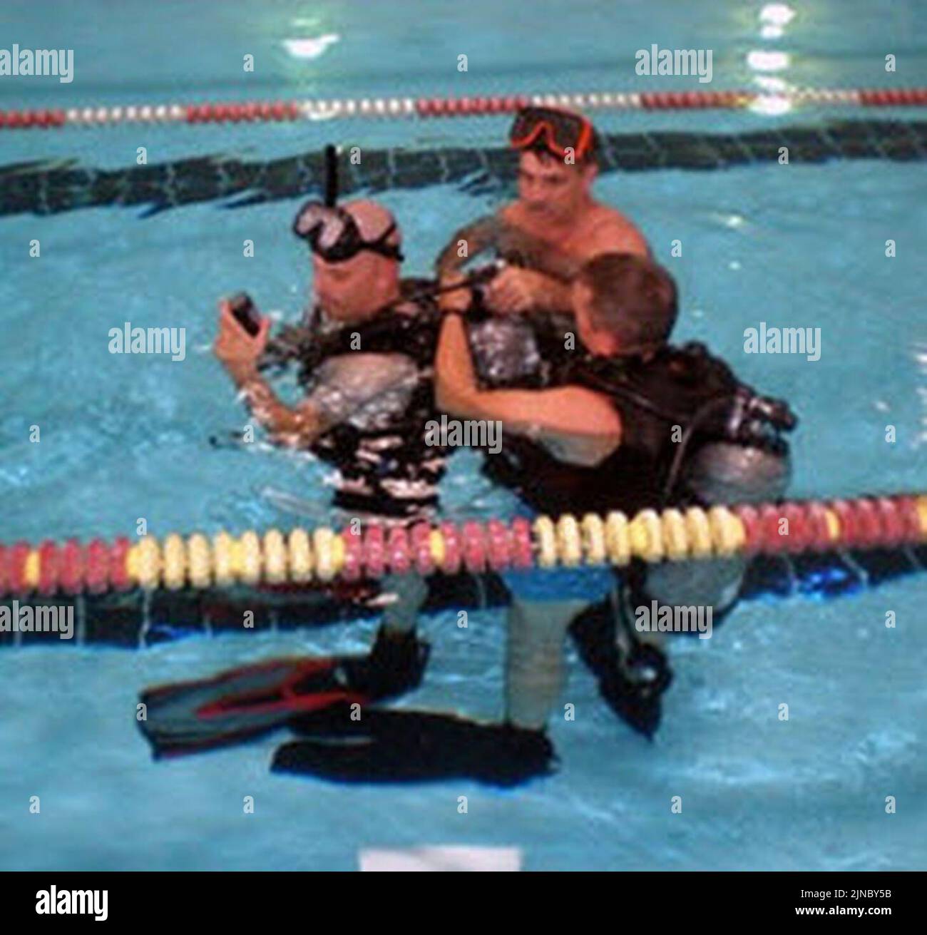 Addestramento del team di Reggimento marittimo della Guardia di Stato del Texas, Dive, Rescue, & Recovery (DR&R) Foto Stock