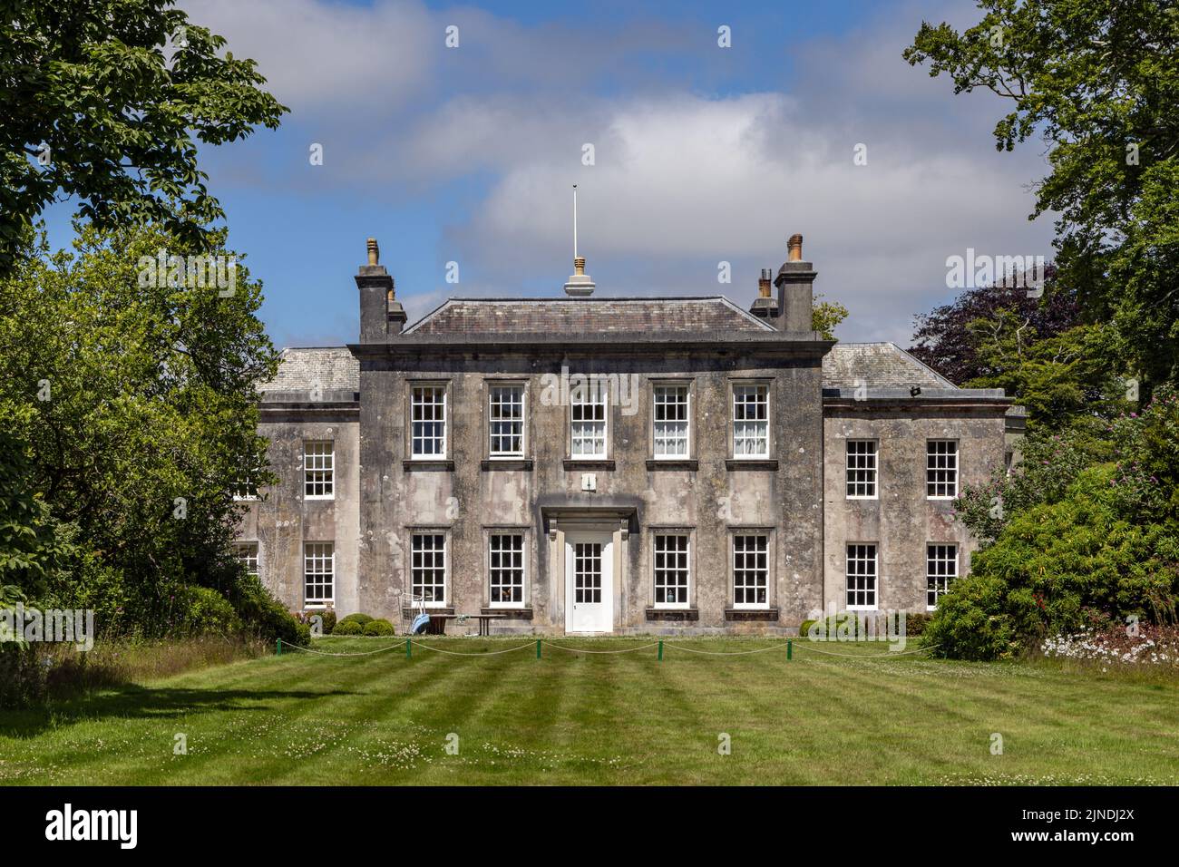 Trewiten House è una casa di campagna georgiana a Probus, Cornovaglia, Inghilterra. Foto Stock