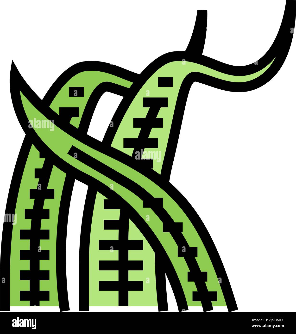 illustrazione del vettore icona a colori cryptocoryne balansae Illustrazione Vettoriale