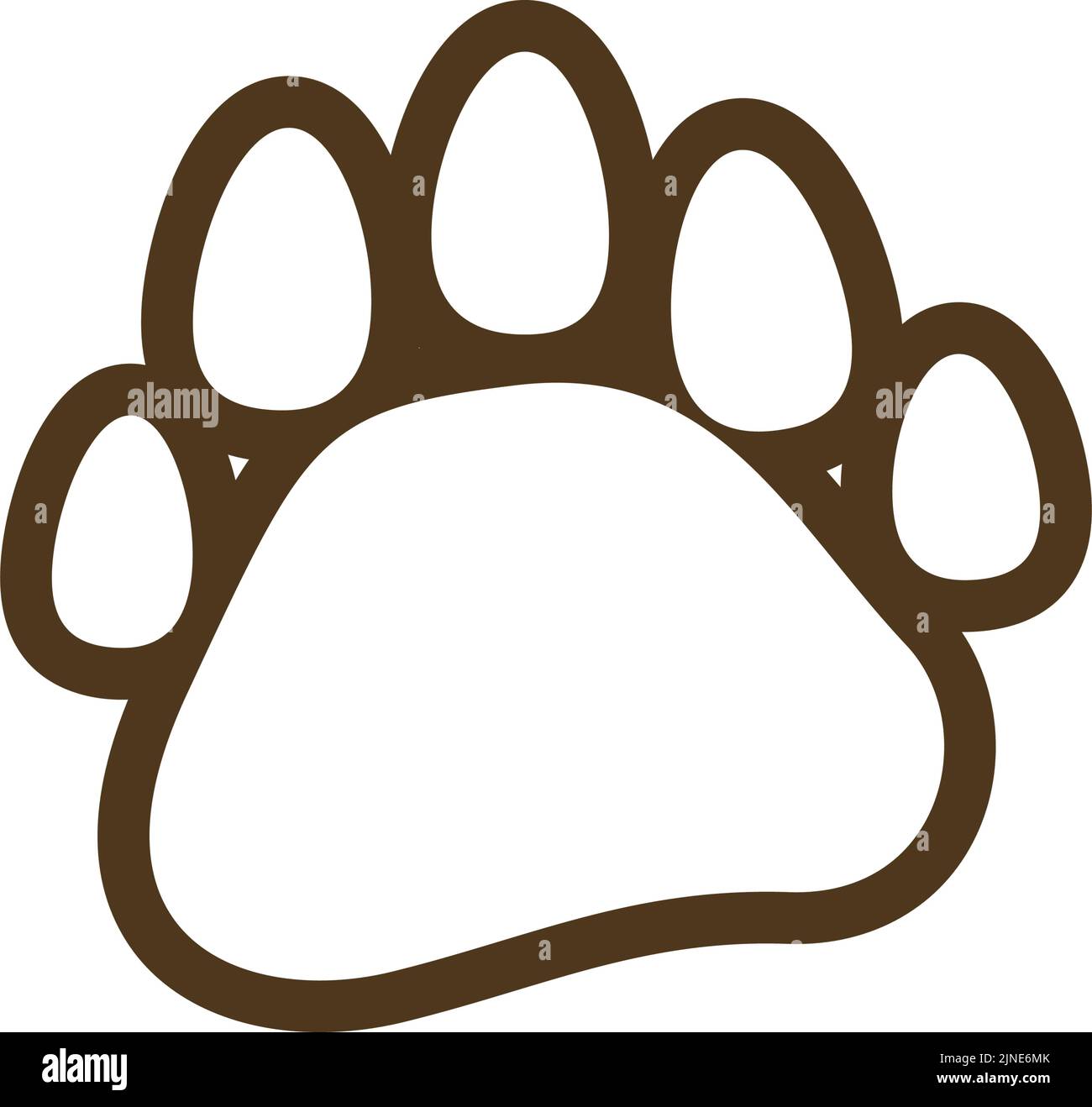 Impronte di un orso bianco, impronte di una bestia a cinque dita Illustrazione Vettoriale