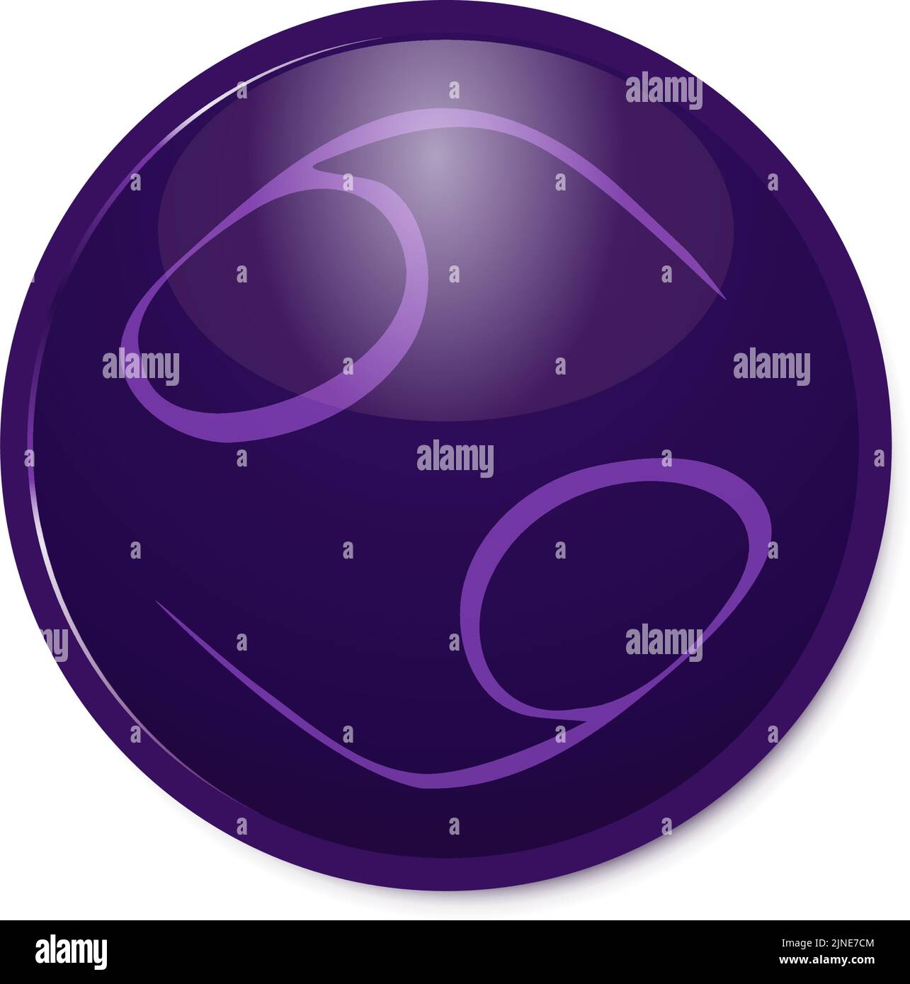 Viola costellazione 12 icona : cancro Illustrazione Vettoriale