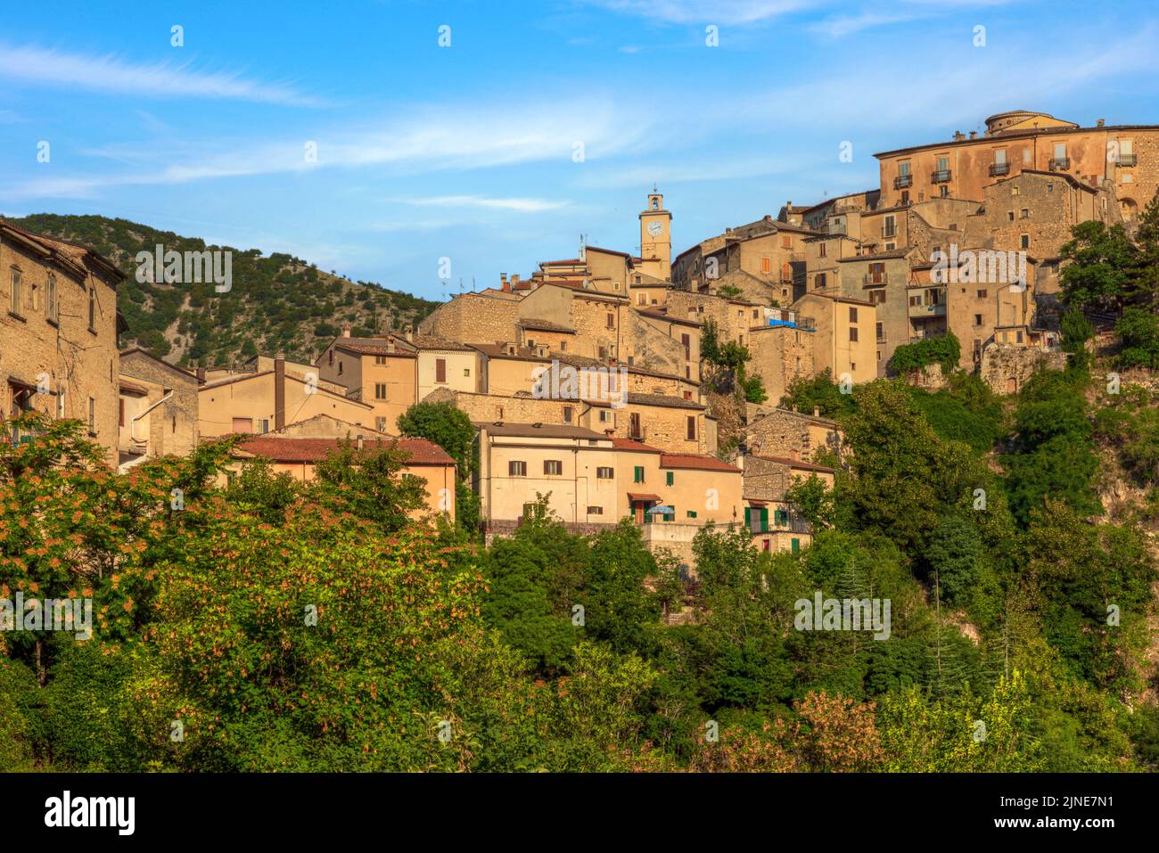 Villalago, Aquila, Abruzzo, Italia Foto Stock