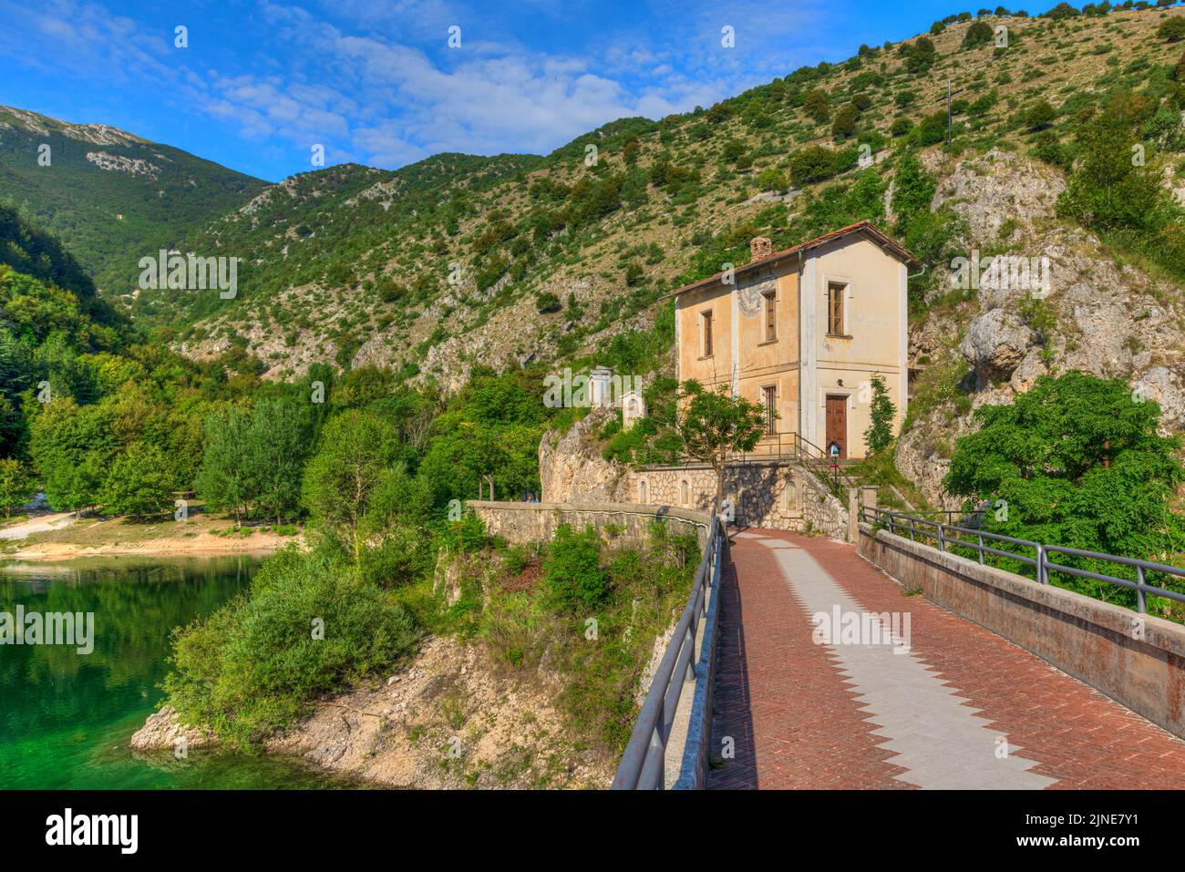 Villalago, Aquila, Abruzzo, Italia Foto Stock