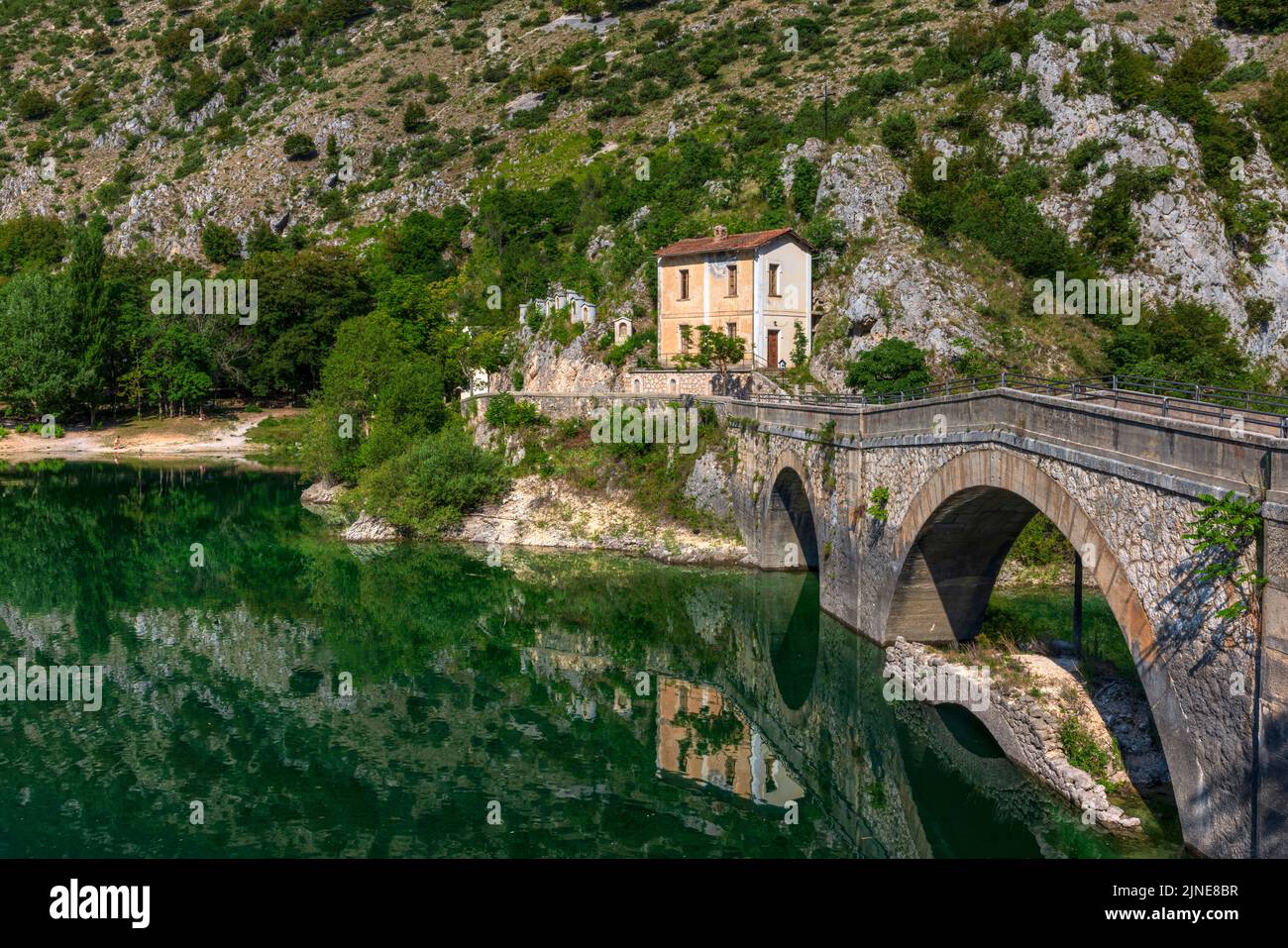Villalago, Aquila, Abruzzo, Italia Foto Stock
