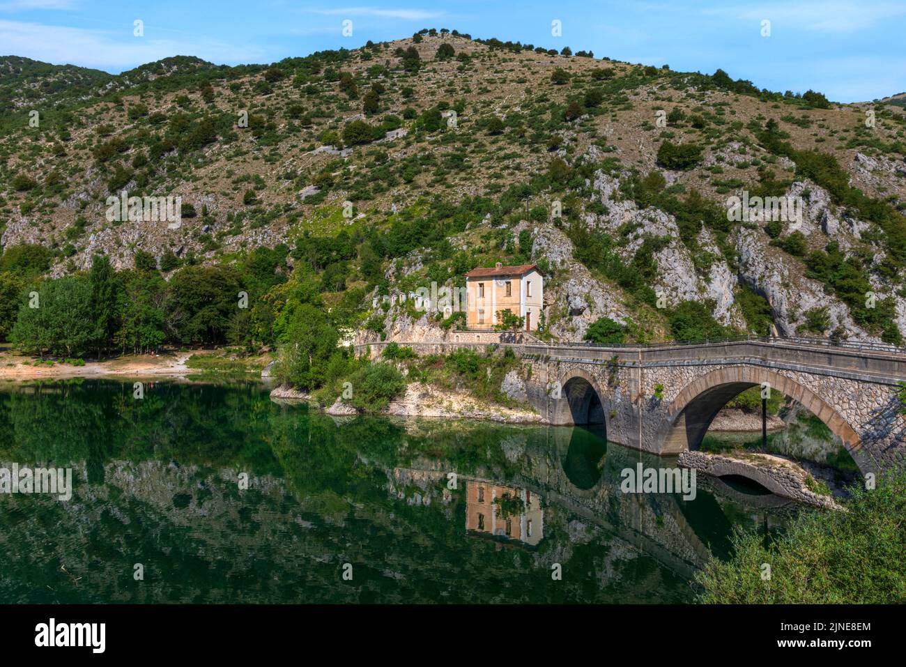 Villalago, Aquila, Abruzzo, Italia Foto Stock